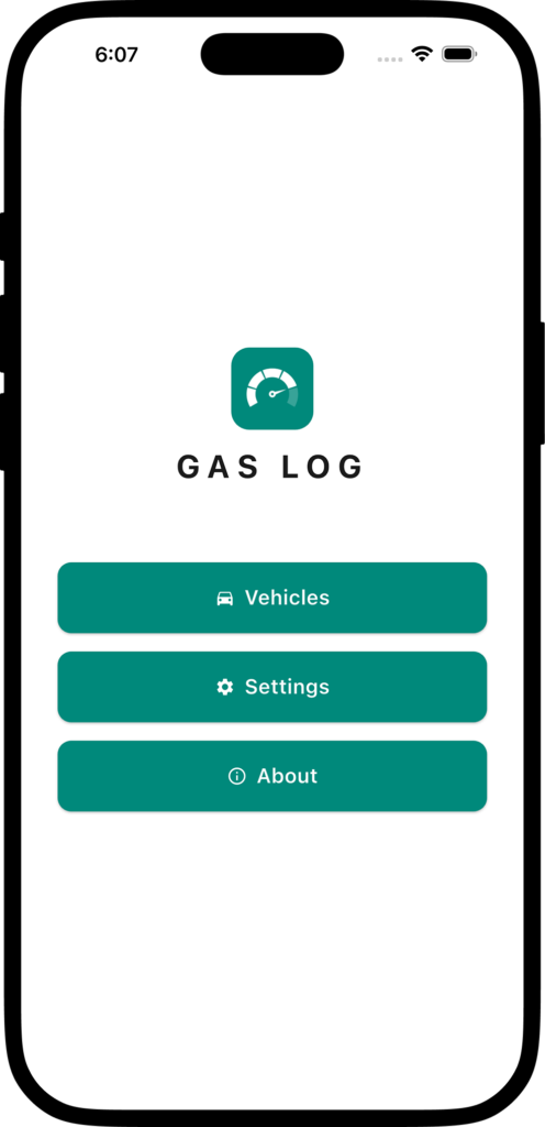Gas Log app screenshot