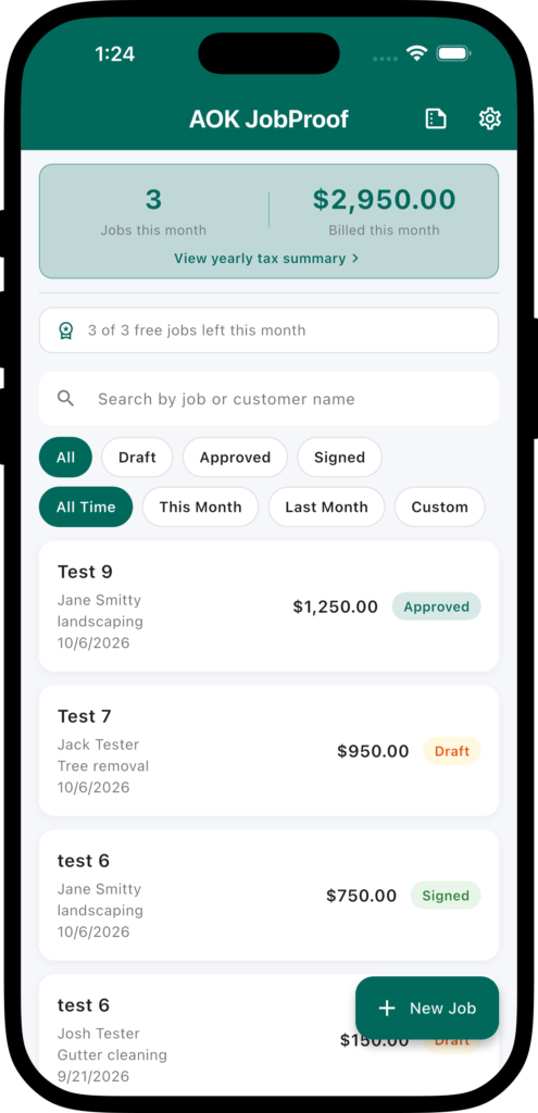 AOK JobProof screenshot